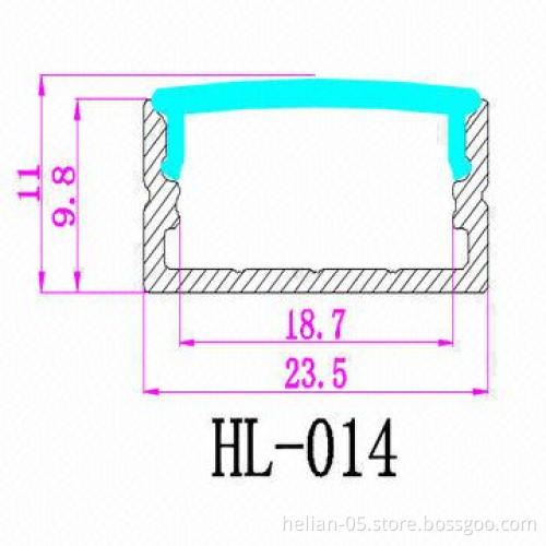 Small dimensions aluminum profile, can fit slim design and thin furniture pieces
